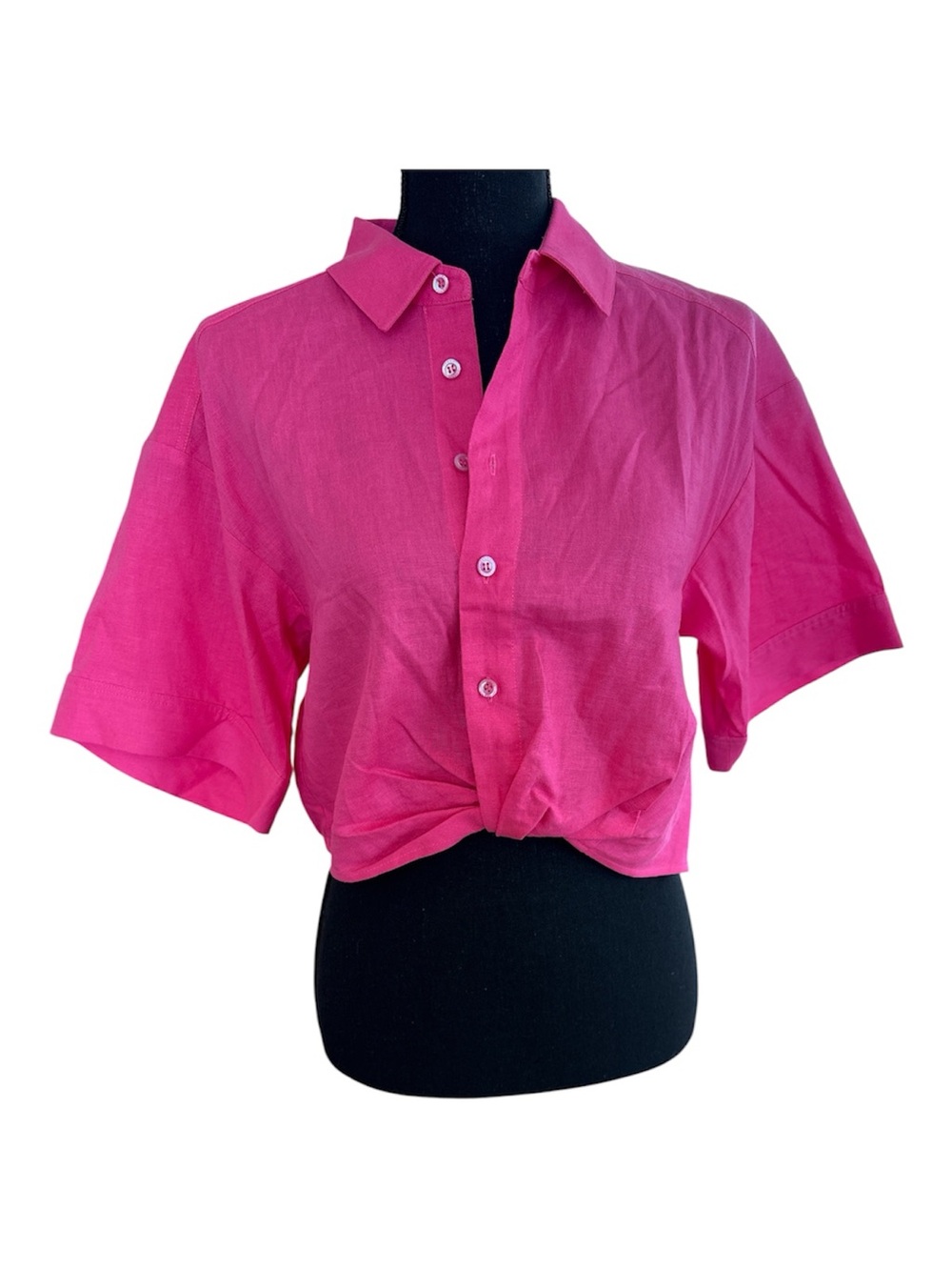 Frame Denim Bright Pink Button-Up Top